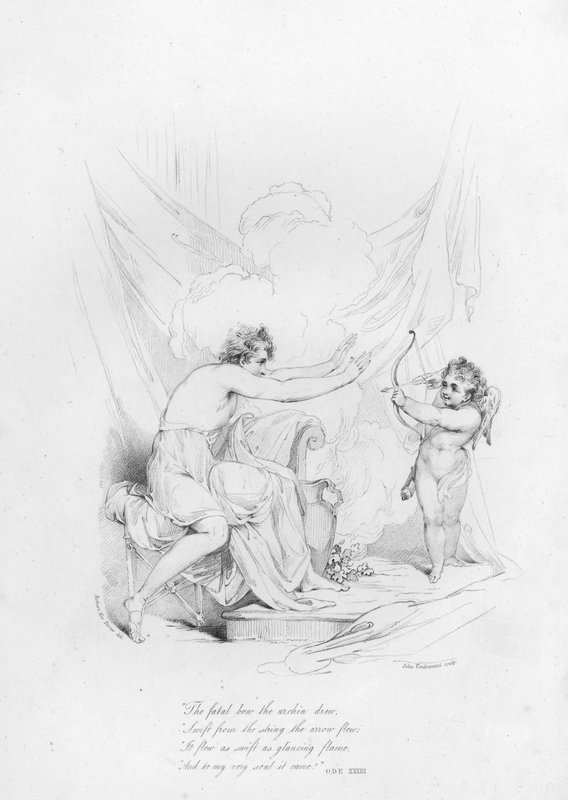 Anacreon, Ode XXXIII (rytina) od Robert Kerr (after) Porter