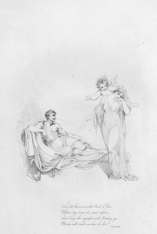 Anacreon, Ode XXXII (rytina) od Robert Kerr (after) Porter