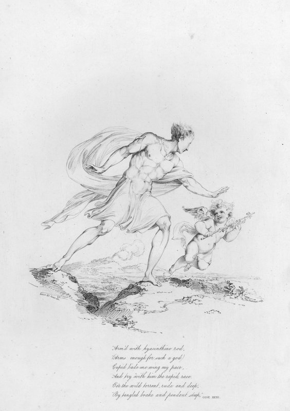 Anacreon, Ode XXXI (rytina) od Robert Kerr (after) Porter