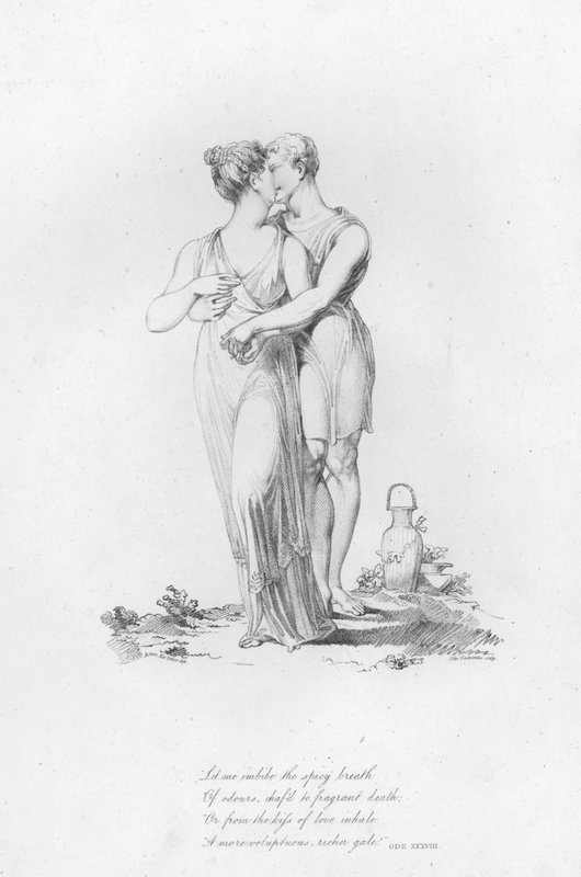 Anacreon, Ode XXXVIII (rytina) od Robert Kerr (after) Porter