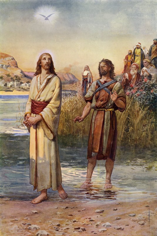 Ježíšův křest (barva lito) od Robert Payton Reid