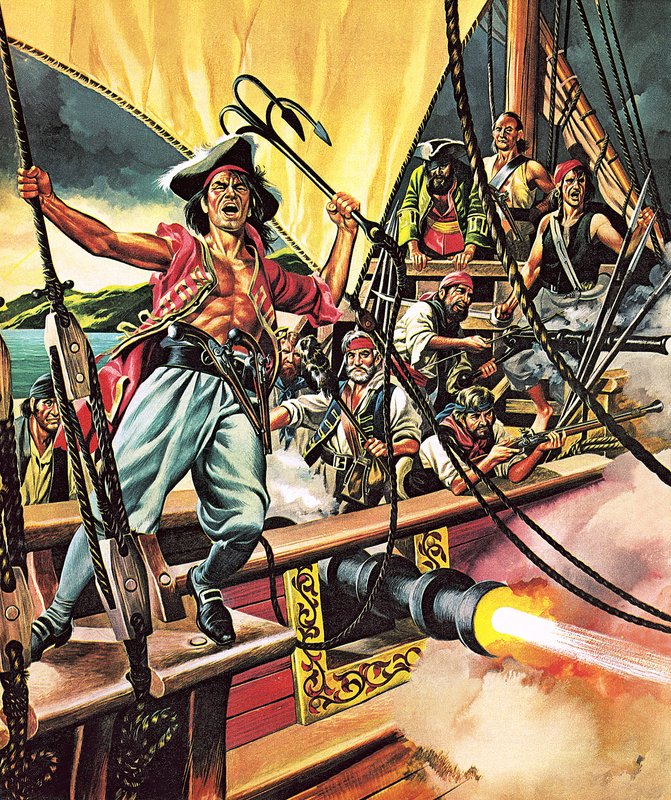 Muži z lodi Jolly Roger od Ron Embleton
