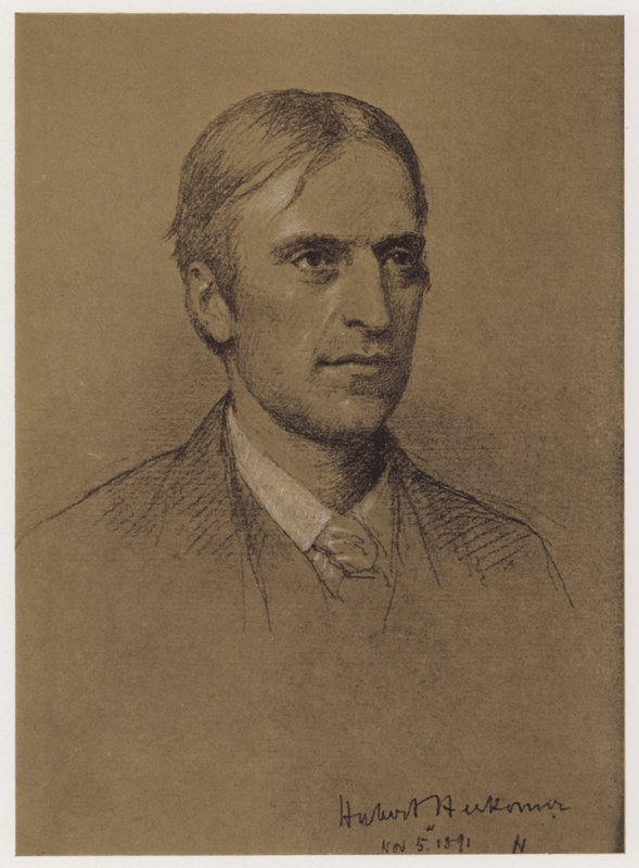 Profesor Hubert Herkomer (litho) od Rudolf Lehmann