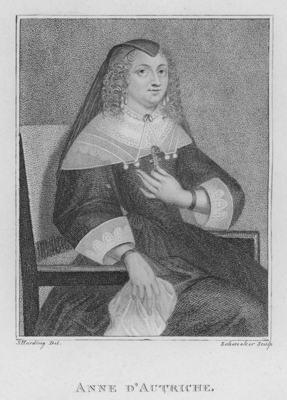 Anna Rakouská (rytina) od S. (after) Harding