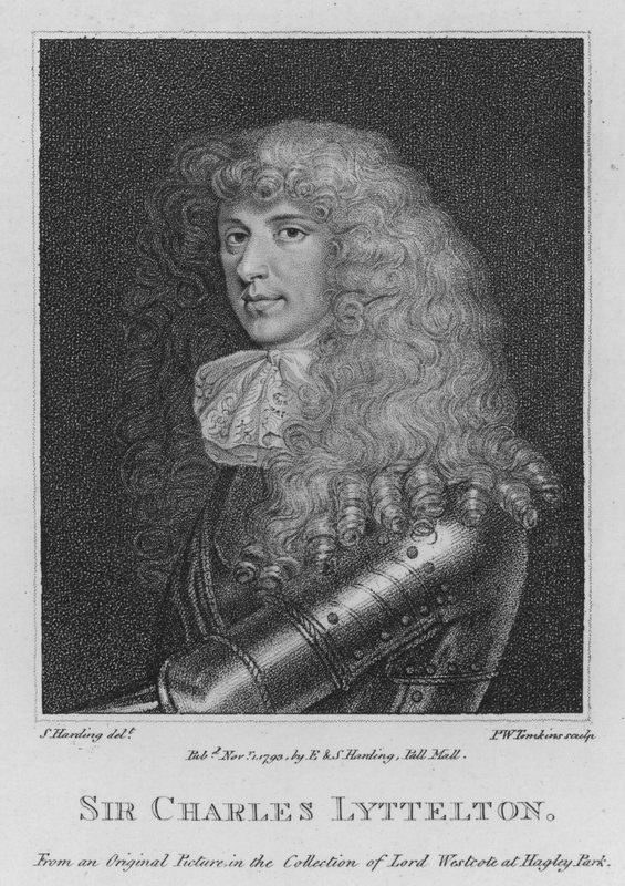 Sir Charles Lyttelton (rytina) od S. (after) Harding