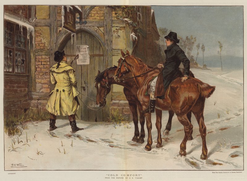Cold Comfort (chromolitho) od Samuel Edmund Waller