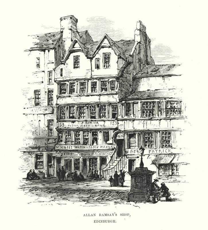 Allan Ramsays Shop, Edinburgh od Samuel Read