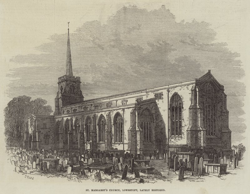 Kostel sv. Markéty, Lowestoft, nedávno restaurován od Samuel Read