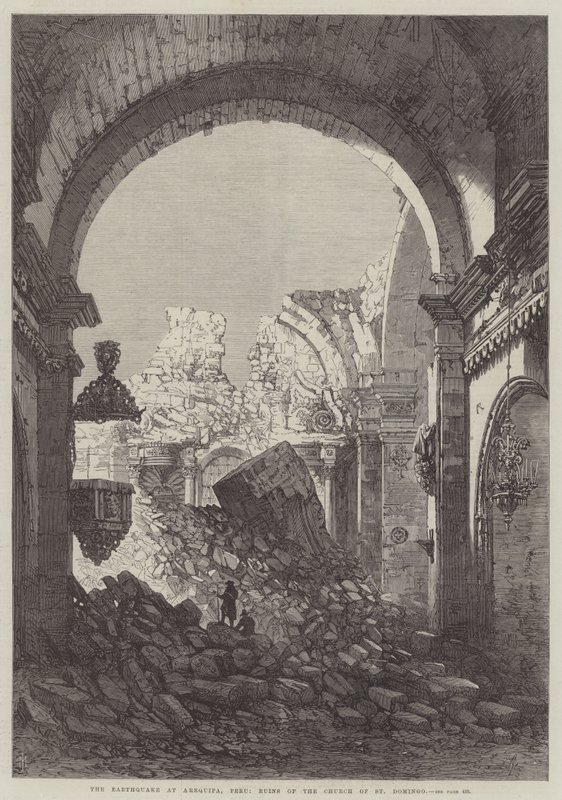 Zemětřesení v Arequipě, Peru, Ruiny kostela St Domingo od Samuel Read