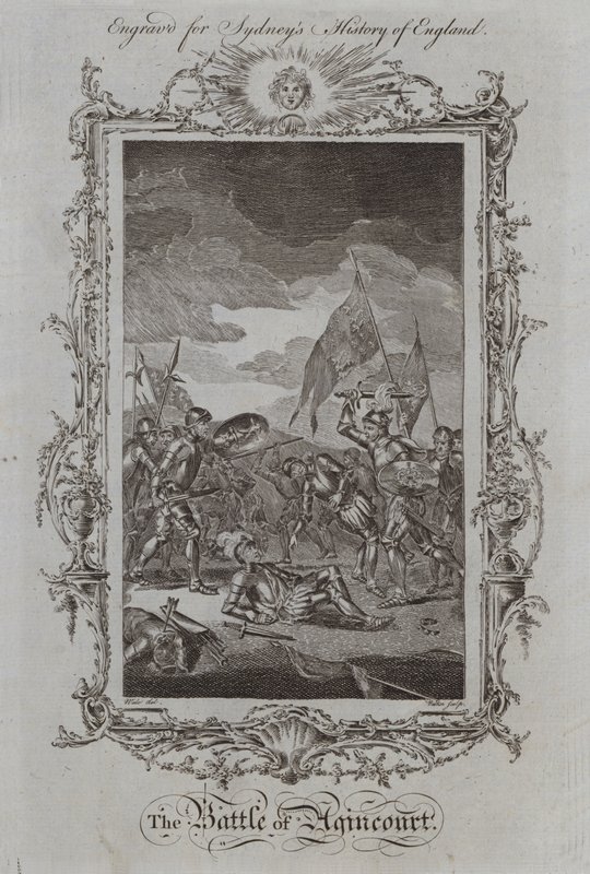 Bitva o Agincourt (rytina) od Samuel (after) Wale