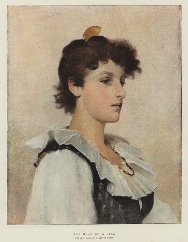 Hlava dívky od Samuel Melton Fisher