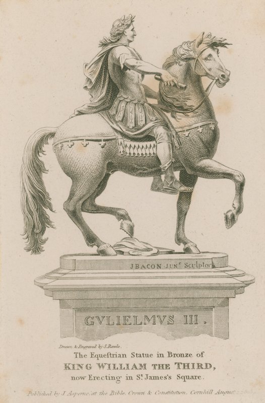Jezdecká socha krále Viléma III od Samuel Rawle
