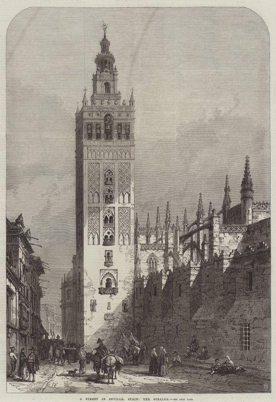 Ulice ve španělské Seville, Giralda od Samuel Read