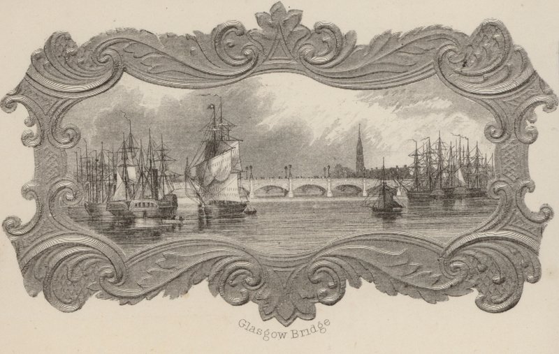 Glasgow Bridge, Skotsko (litho) od Scottish School