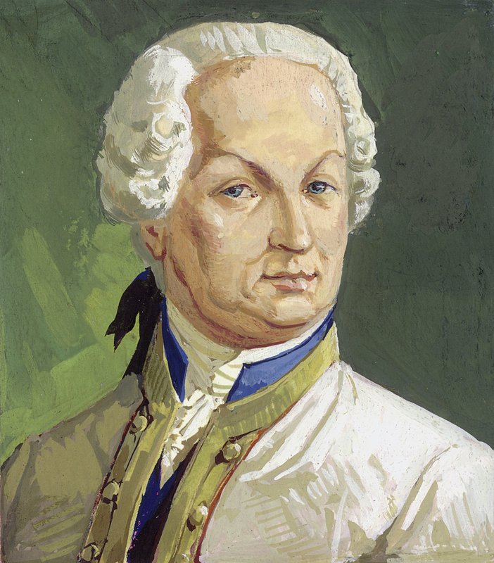 Hrabě Maximilian von Browne (kvaš na papíře) od Severino Baraldi