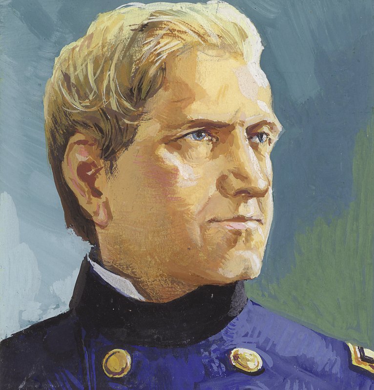 Generál Edward Canby (kvaš na papíře) od Severino Baraldi