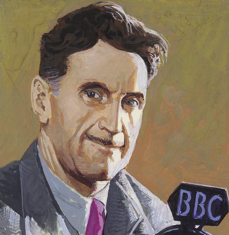 George Orwell (kvaš na papíře) od Severino Baraldi