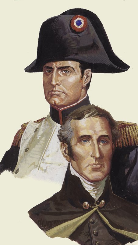 Napoleon a Wellington (kvaš na papíře) od Severino Baraldi