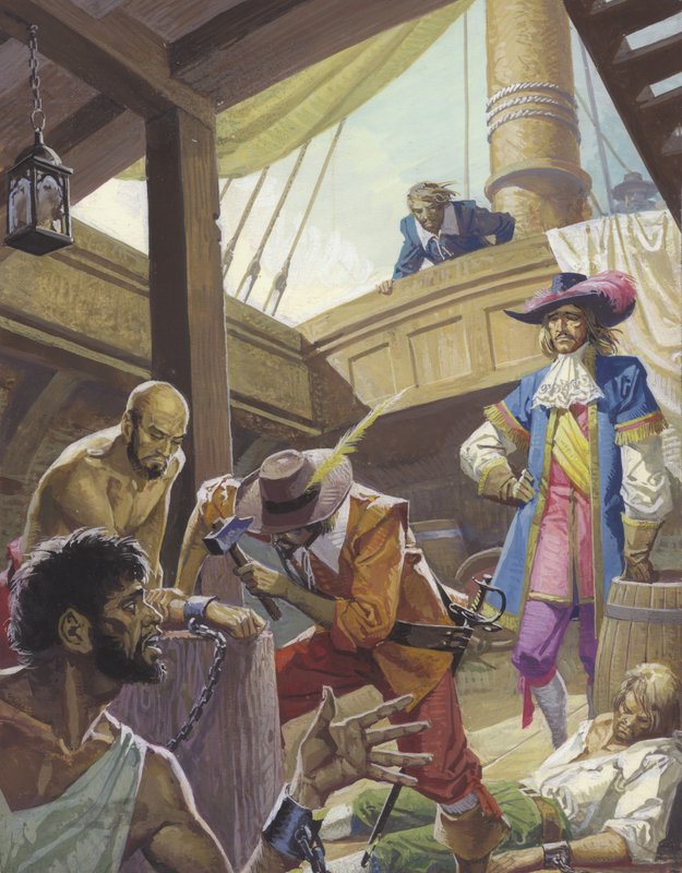 William Dampier nechal vzbouřence spoutat do želez od Severino Baraldi