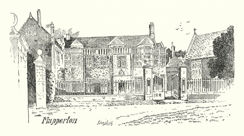 Dorset: Mapperton (litografie) od Sidney Heath