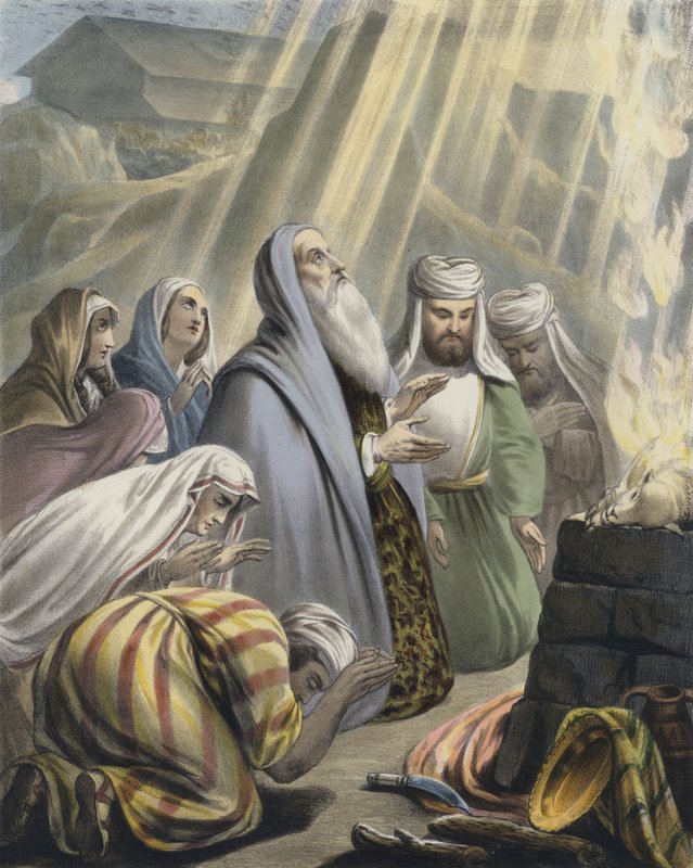 Noemova oběť při odchodu z archy od Siegfried Detler Bendixen