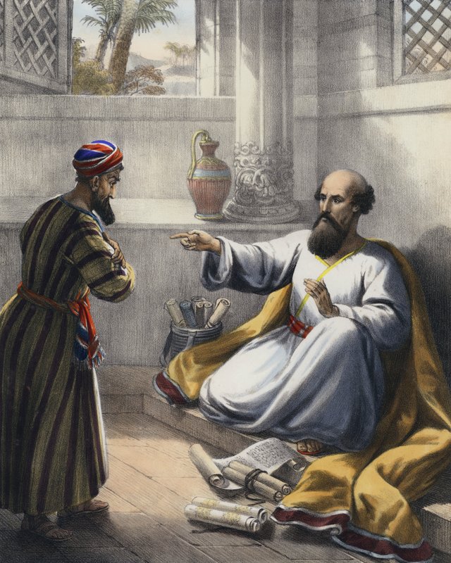 Elisha a Gehazi od Siegfried Detler Bendixen