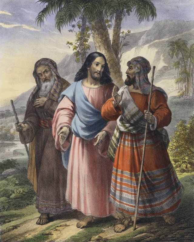 Cesta do Emauz (barevná rytina) od Siegfried Detler Bendixen