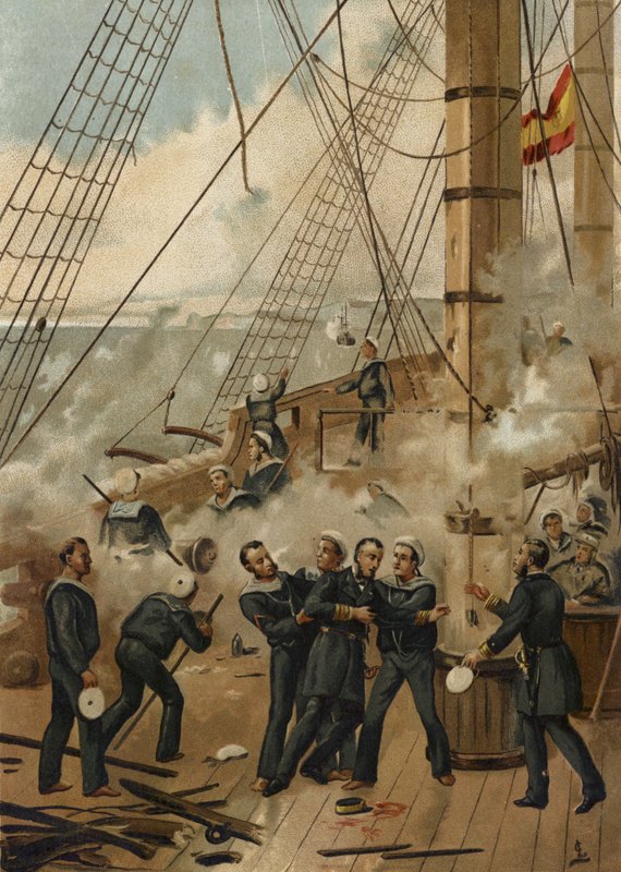 Bitva u Callao, Peru, 1866 od Spanish School