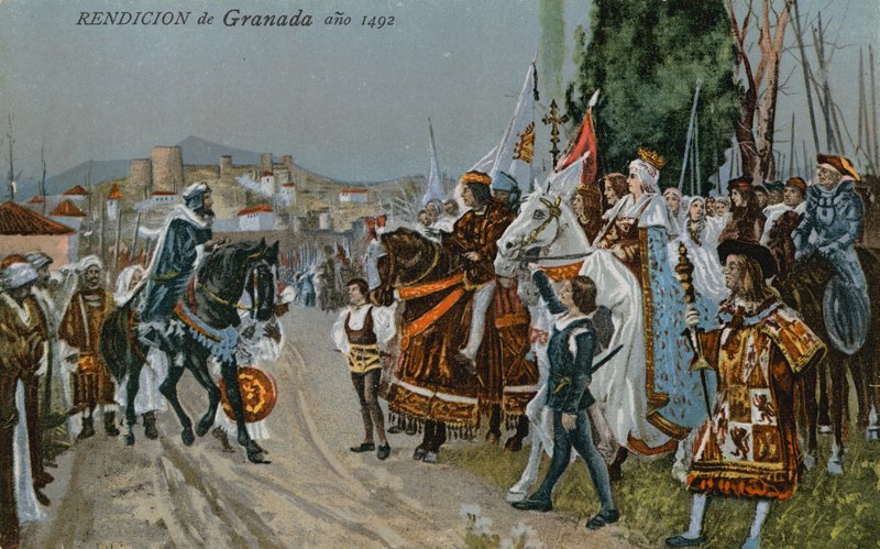 Kapitulace Granady, 1492 od Spanish School