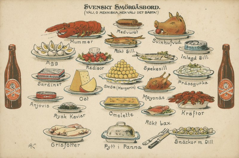 švédský smorgasbord (barva litho) od Swedish School