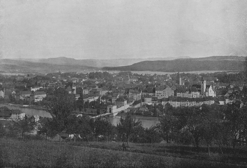 Aarau, Celkový pohled (černobílá fotografie) od Swiss Photographer