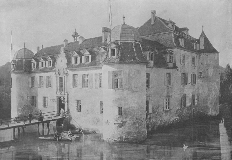 Chateau de Bottmingen, pres Bale (černobílá fotografie) od Swiss Photographer