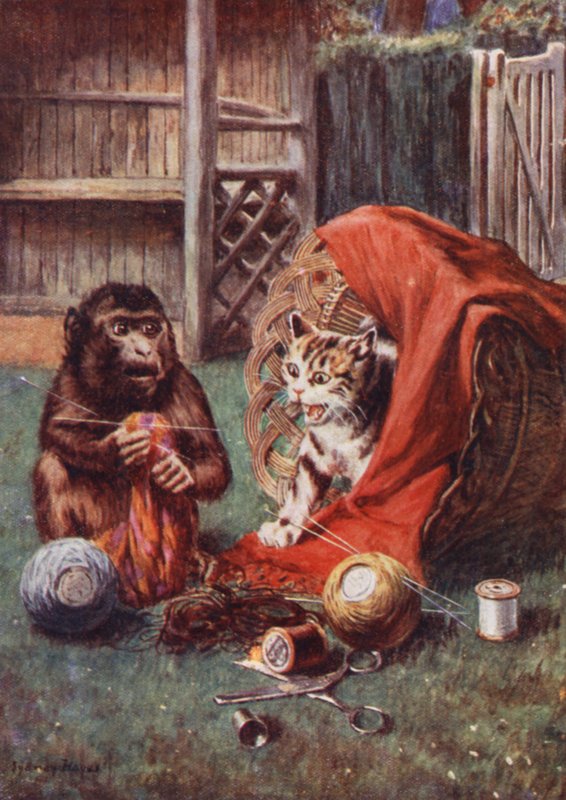 Rivals in Mischief (barevné lito) od Sydney John Hayes