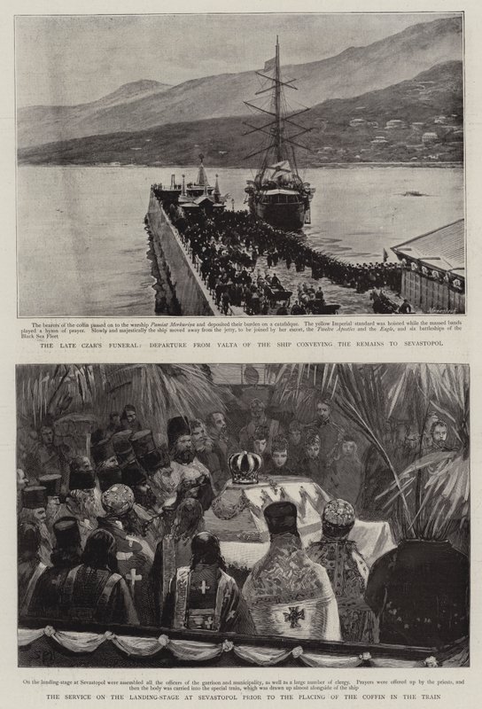 Pohřeb zesnulého cara od Sydney Prior Hall