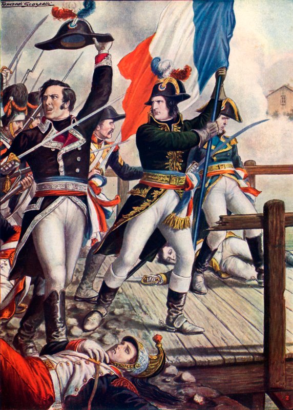 Napoleon Bonaparte v bitvě u Arcole od Tancredi Scarpelli