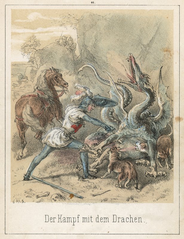 Boj s drakem od Theodor Hosemann