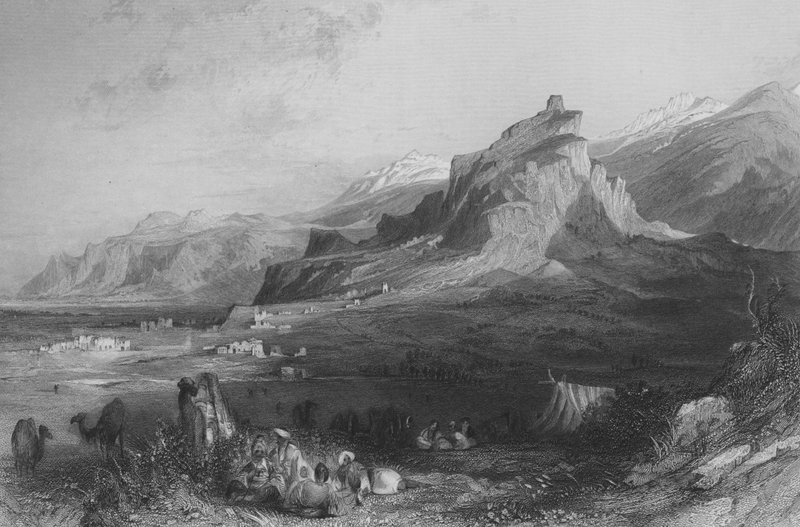Akropole v Sardách od Thomas Allom