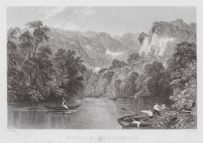 Matlock, Derbyshire (rytina) od Thomas (after) Allom