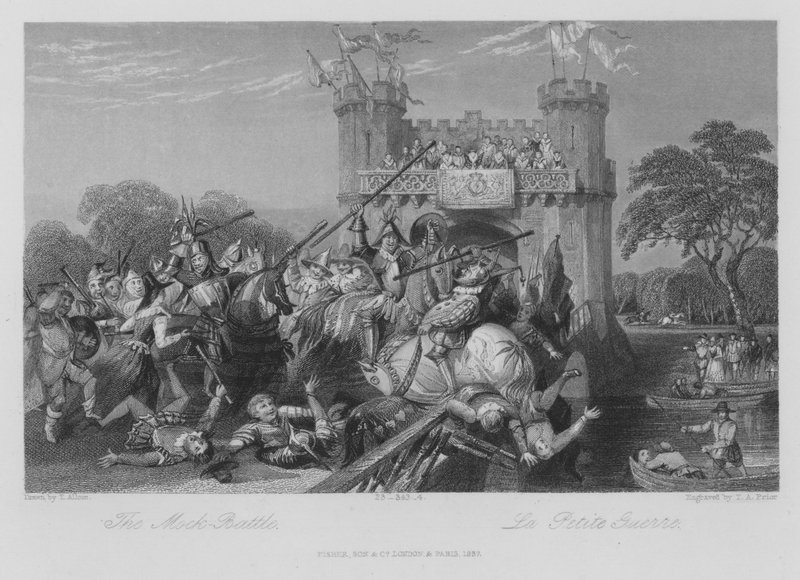 Mock-Battle (rytina) od Thomas (after) Allom