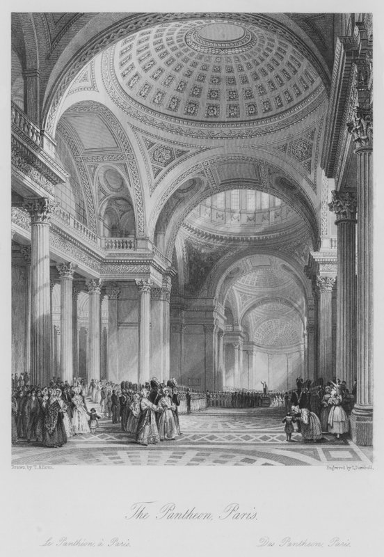 Pantheon, Paříž (rytina) od Thomas (after) Allom