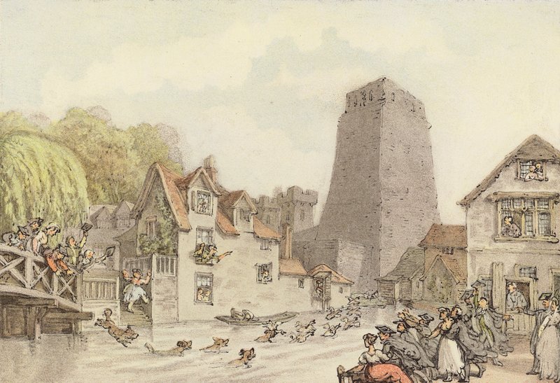 Lov na kachnu (barevné lito) od Thomas (after) Rowlandson