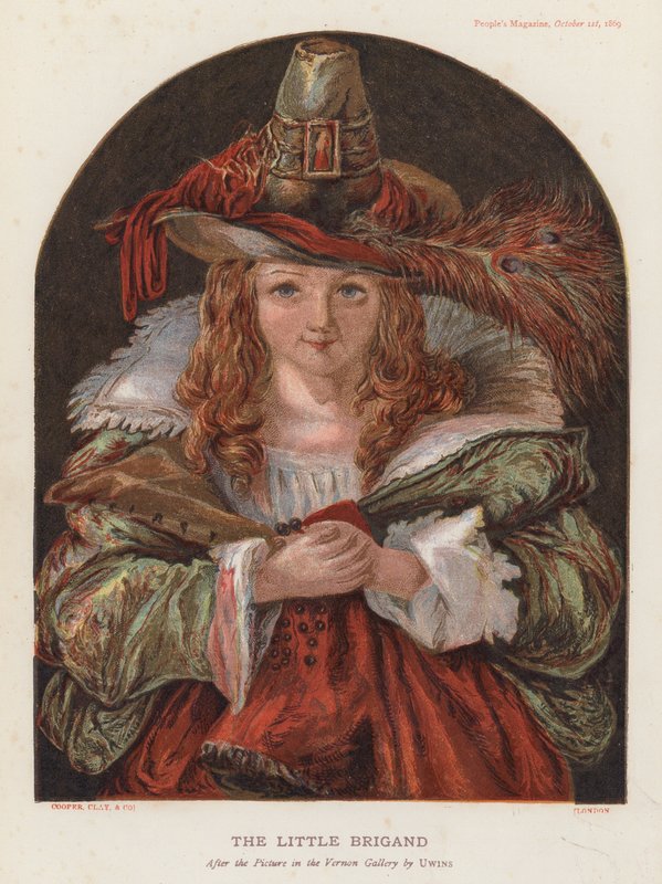 Le Chapeau de Brigand (barevná litografie) od Thomas (after) Uwins