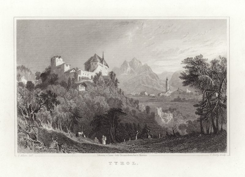 Tyrolsko od Thomas Allom