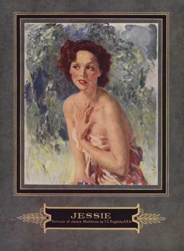 Jessie Matthews , anglická herečka (barva litho) od Thomas Cantrell Dugdale