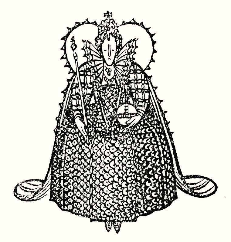 Královna Alžběta I. (litografie) od Thomas Derrick