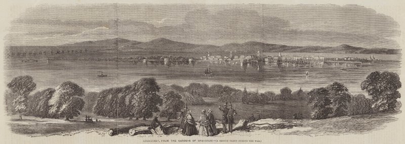 Cronstadt, ze zahrad Orenbaum od Thomas Harrington Wilson