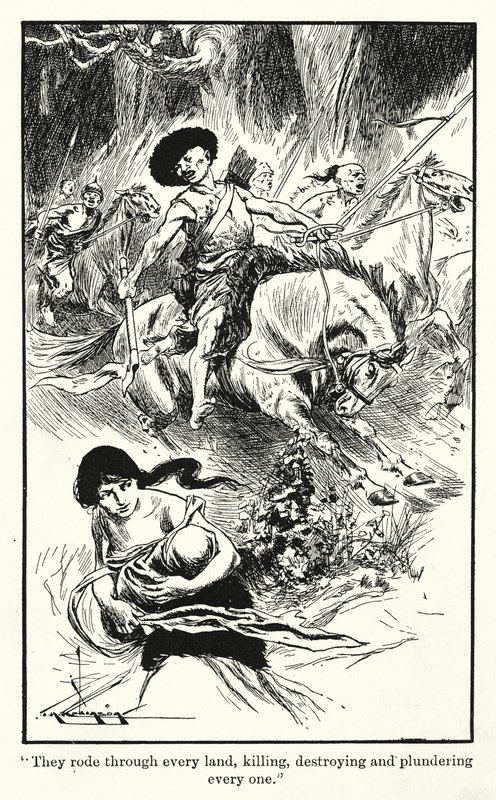 Hunové (litografie) od Thomas Heath Robinson