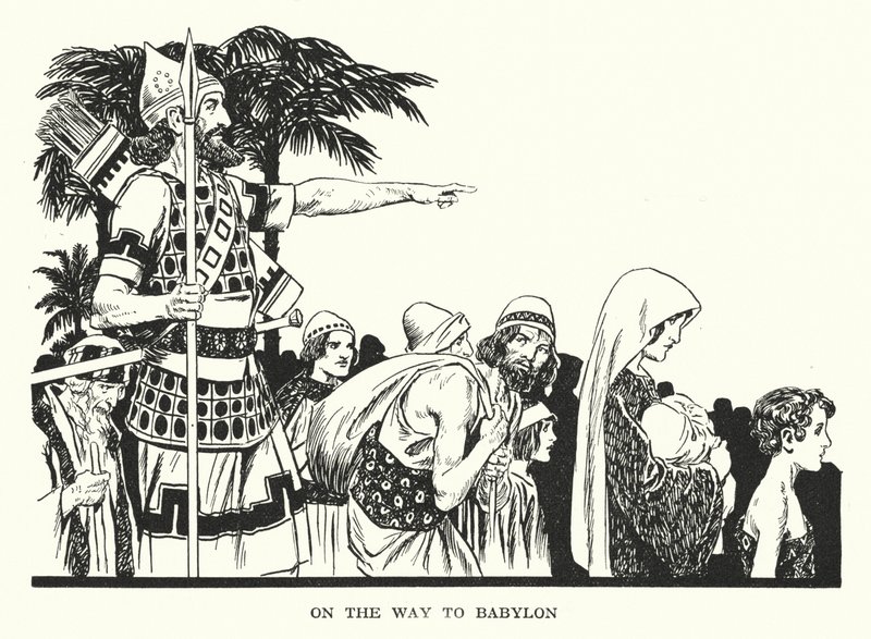 Na cestě do Babylonu (litografie) od Thomas Heath Robinson