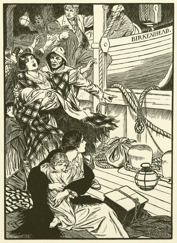 Záchrana žen a dětí (rytina) od Thomas Heath Robinson