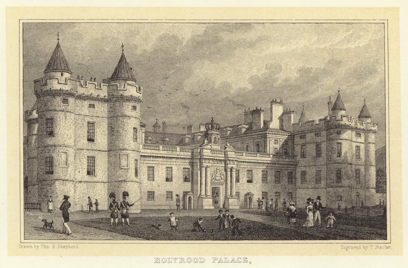 Holyrood Palace (rytina) od Thomas Hosmer (after) Shepherd